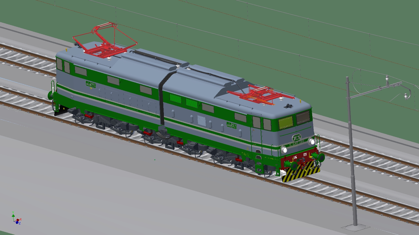 E.646 E.645电力机车及铁轨