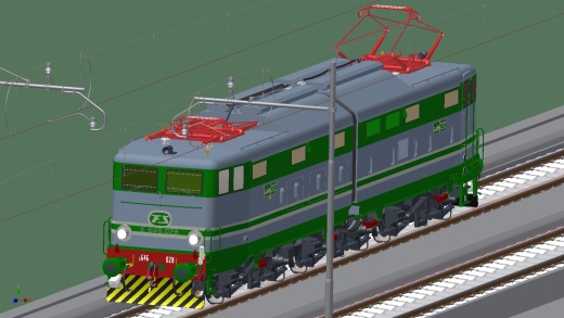 E.646 E.645电力机车及铁轨缩略图