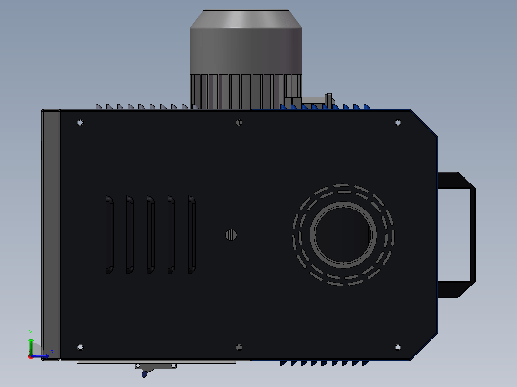 工业热风机7.5KW、鼓风机三维SW2020带参