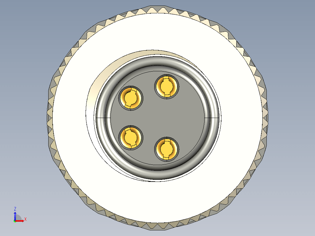 M8传感插连接器直型母插4芯