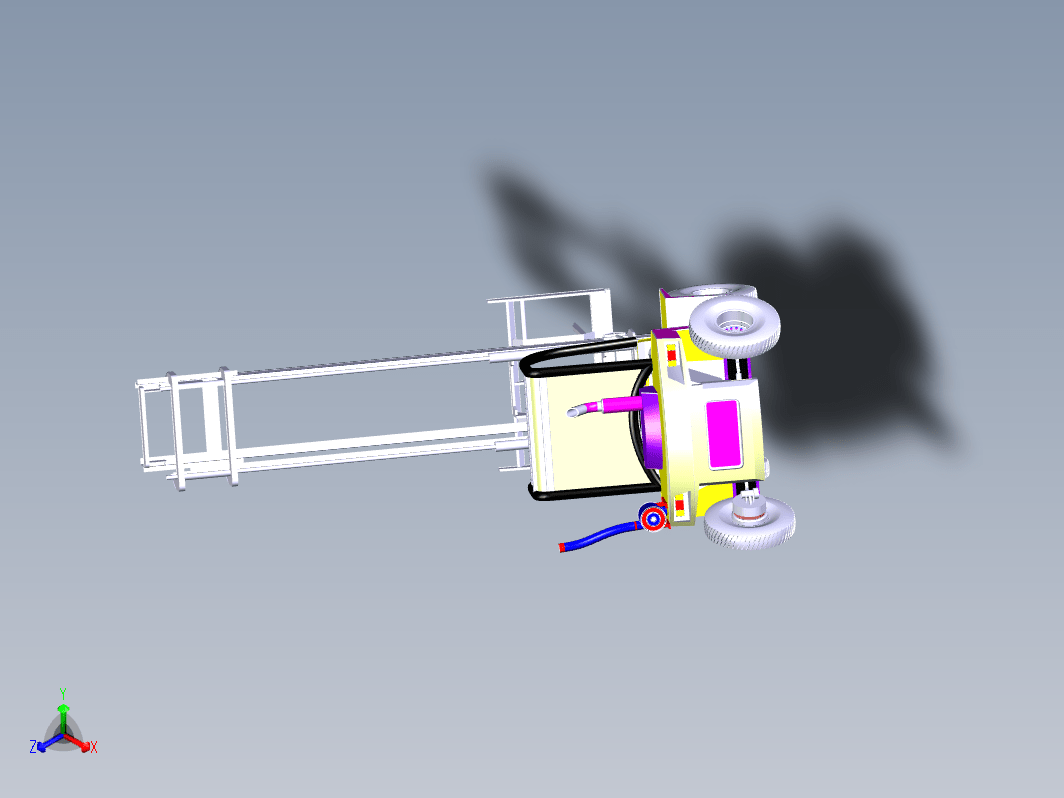 62 叉车 CATIA stp