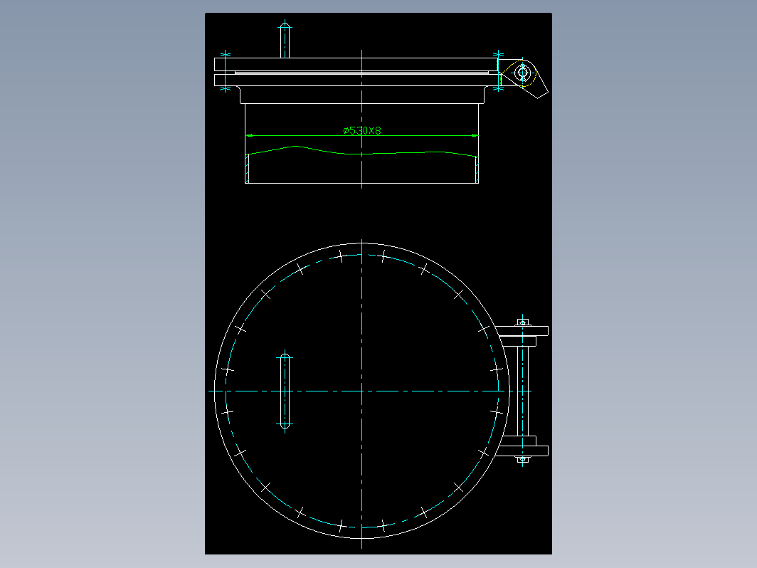 HG21517-95回转盖带颈平焊法兰人孔 B-RF-500-1.0.zip