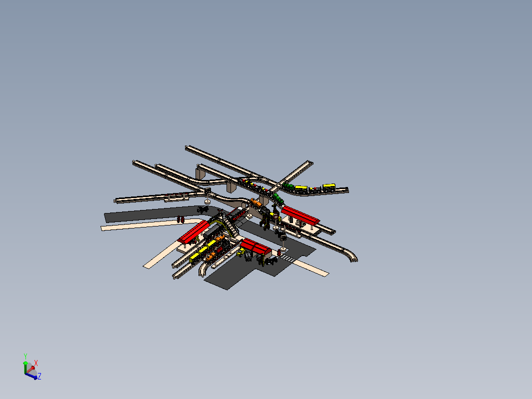 城市交通网玩具模型