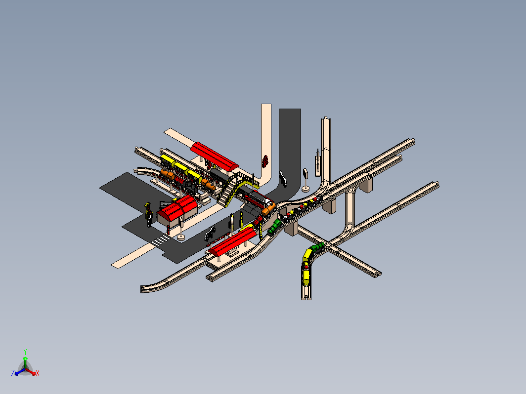 城市交通网玩具模型