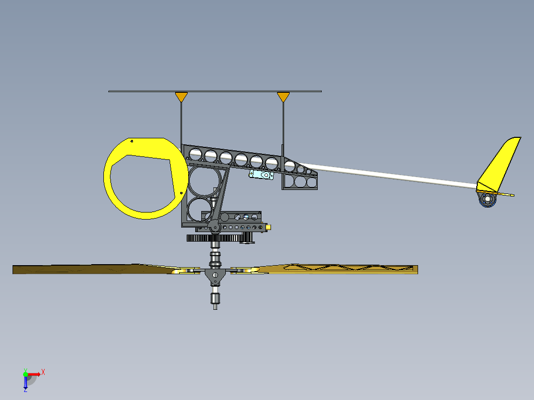 玩具直升机结构 Single Rotor RC Heli