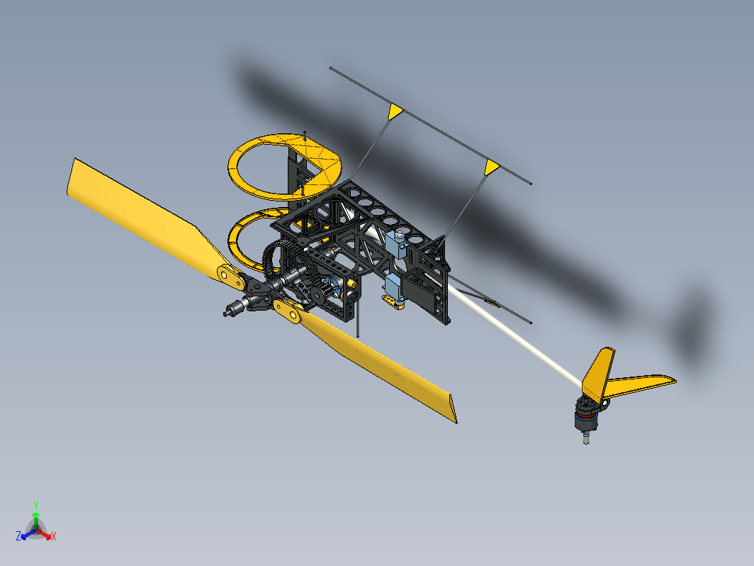 玩具直升机结构 Single Rotor RC Heli