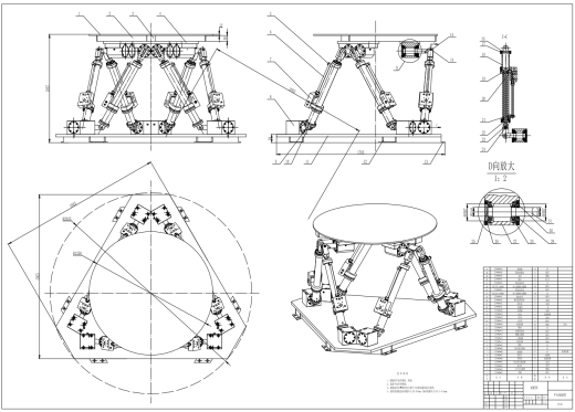 Stewart平台电液驱动机构设计CAD+说明缩略图