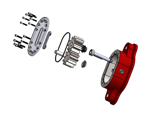 普通齿轮泵结构 Gear Pump