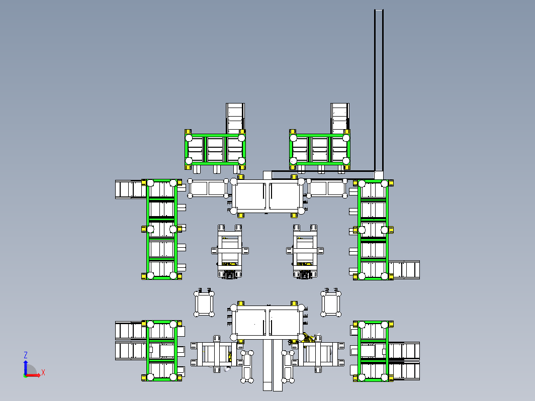 SMT CELL3移載PCBA進行測試 單個Cell內可進行4站測試