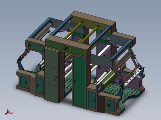 吹膜机自动后收卷设备3D模型