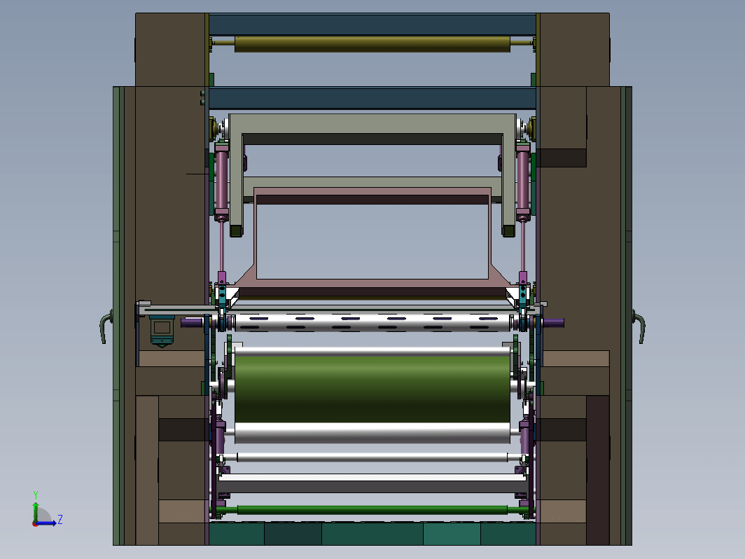 吹膜机自动后收卷设备3D模型