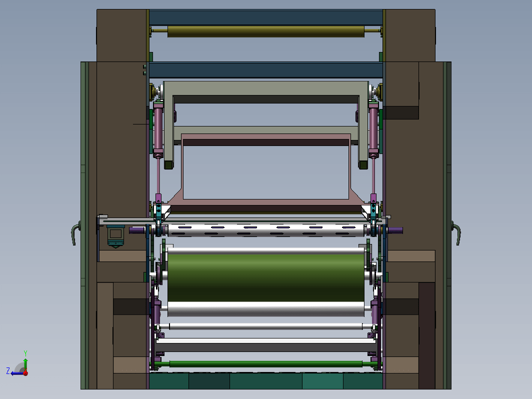 吹膜机自动后收卷设备3D模型