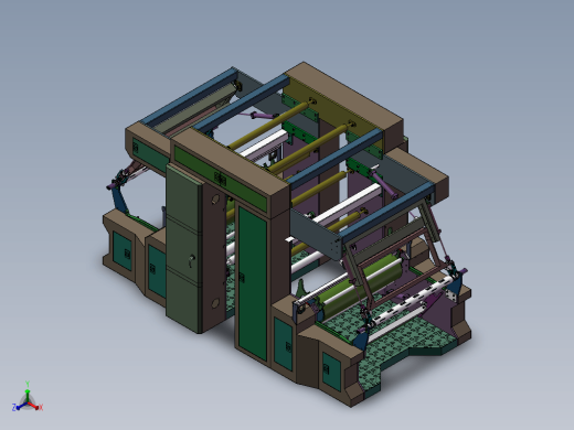 吹膜机自动后收卷设备3D模型缩略图