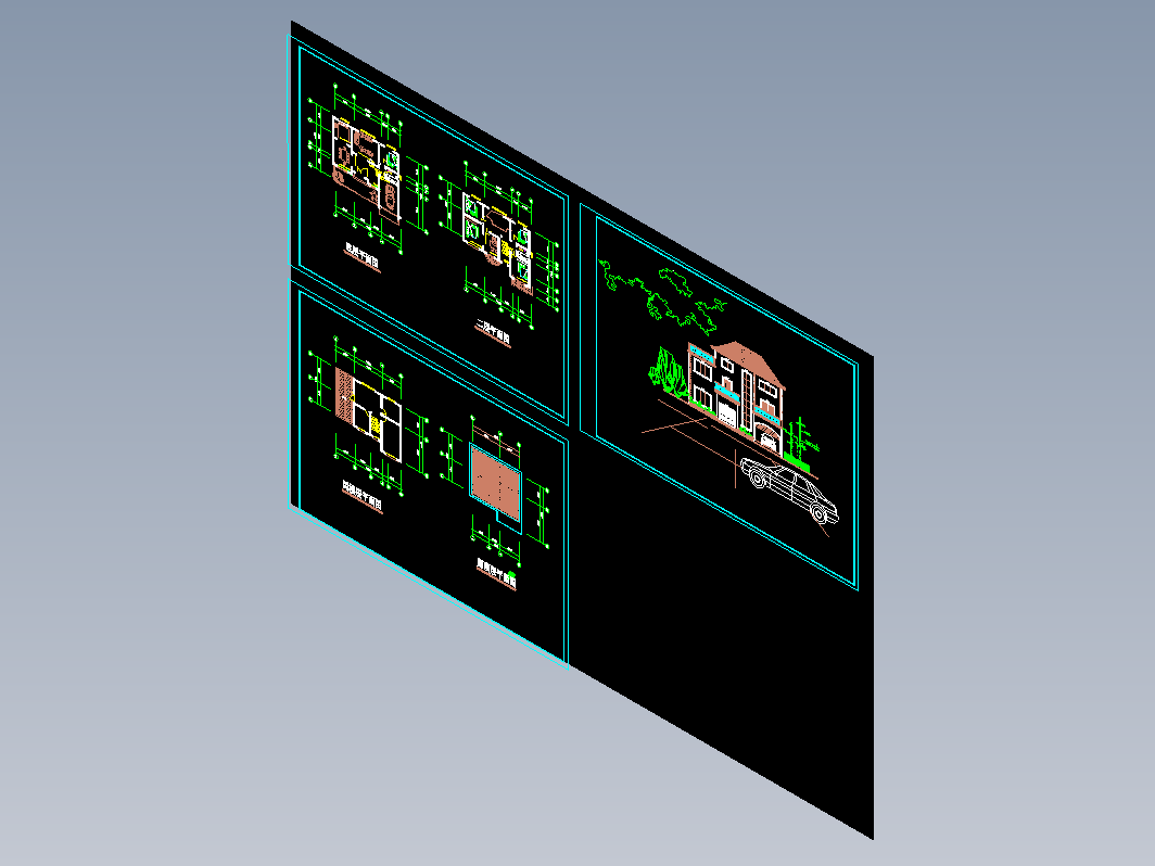 单栋小别墅建筑图