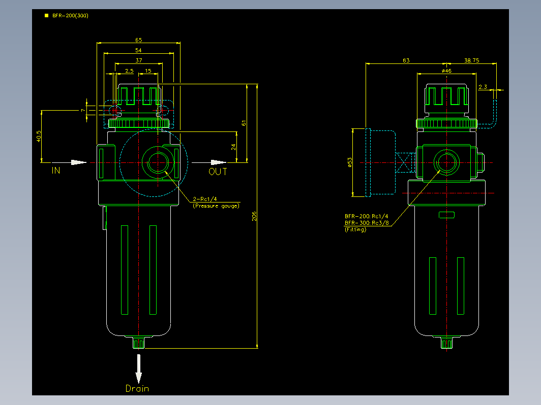 气缸 BFR-200(300)