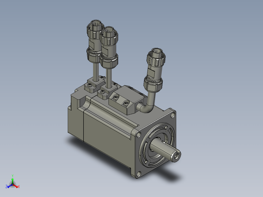 雷赛LVM低压电机3D图纸-60机座