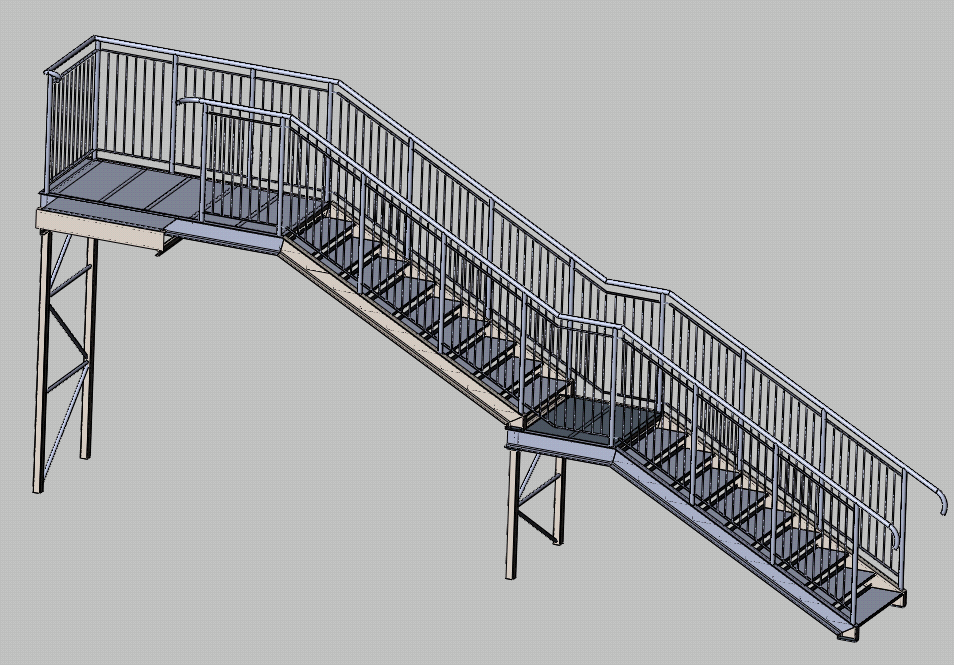 楼梯天桥梯结构 Staircase