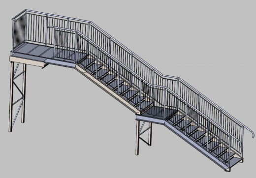 楼梯天桥梯结构 Staircase