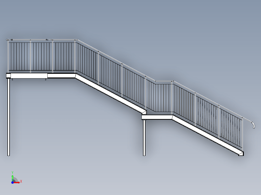 楼梯天桥梯结构 Staircase