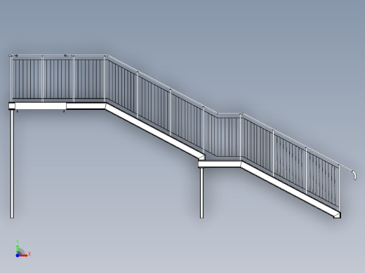 楼梯天桥梯结构 Staircase缩略图