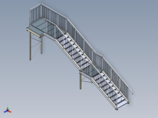楼梯天桥梯结构 Staircase缩略图