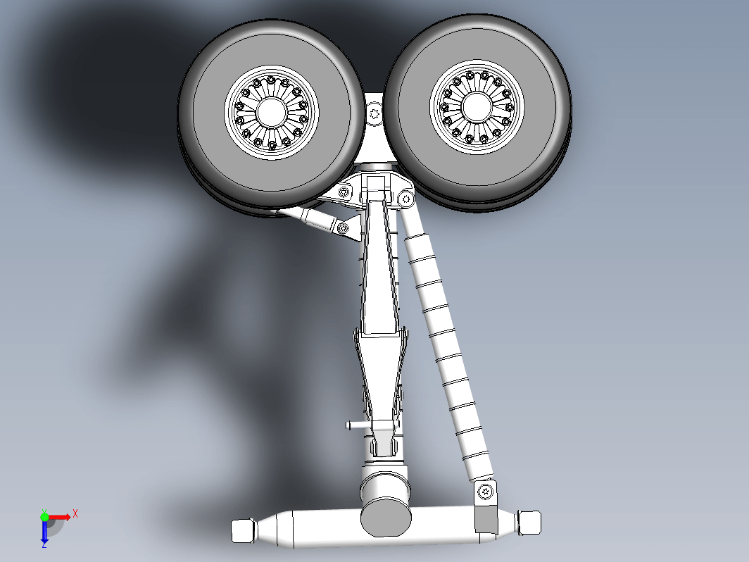 飞机起落架  boeing-747-main-landing-gear STP