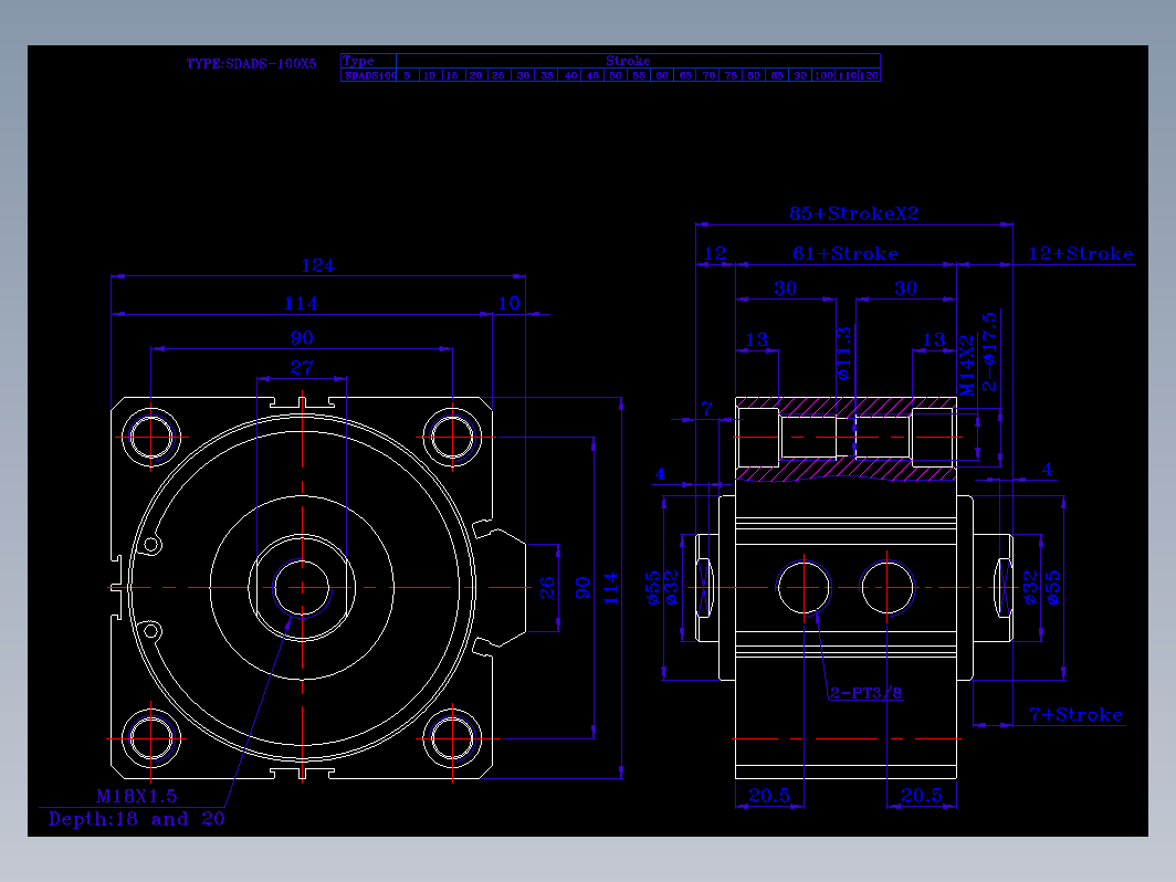 SDA气缸 83-SDAD-100-SN