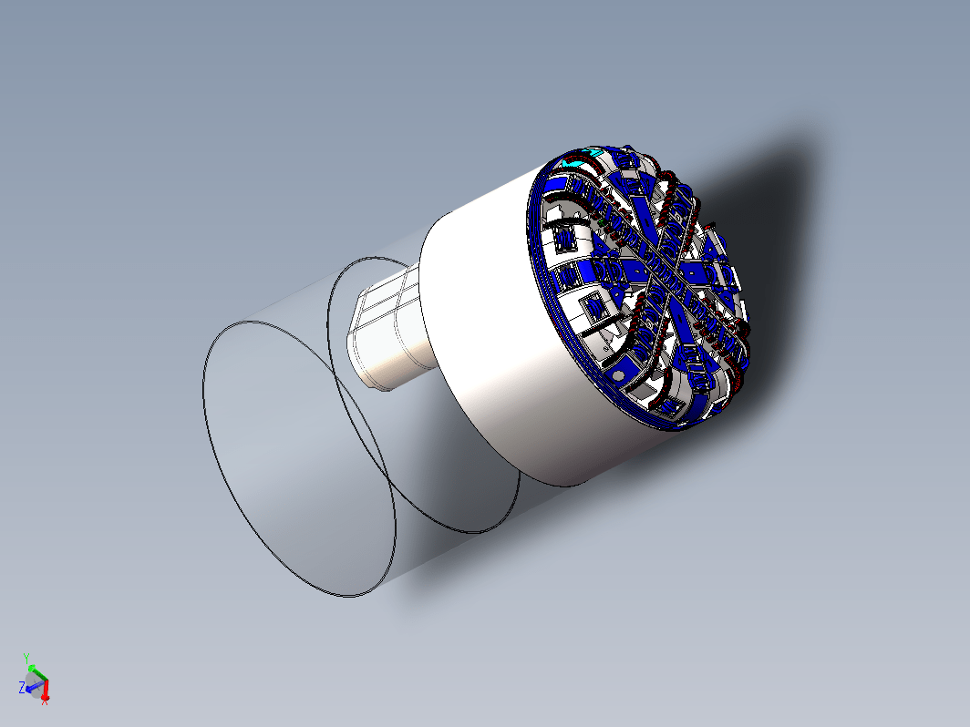 超详细的盾构机设计模型(包括刀盘等内部结构)