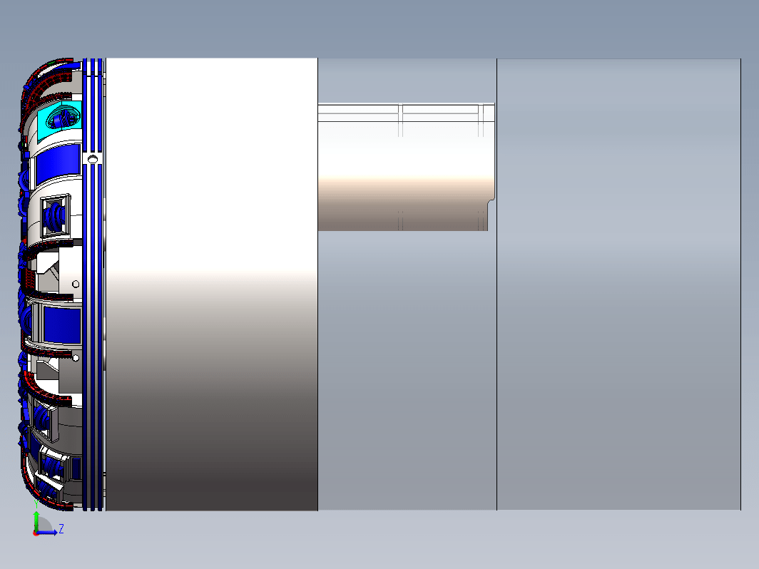 超详细的盾构机设计模型(包括刀盘等内部结构)