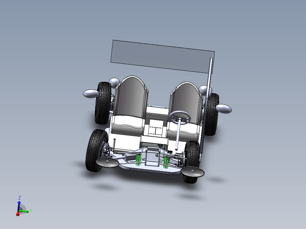 小型电动汽车轮毂电机及转向系统设计CAD+说明