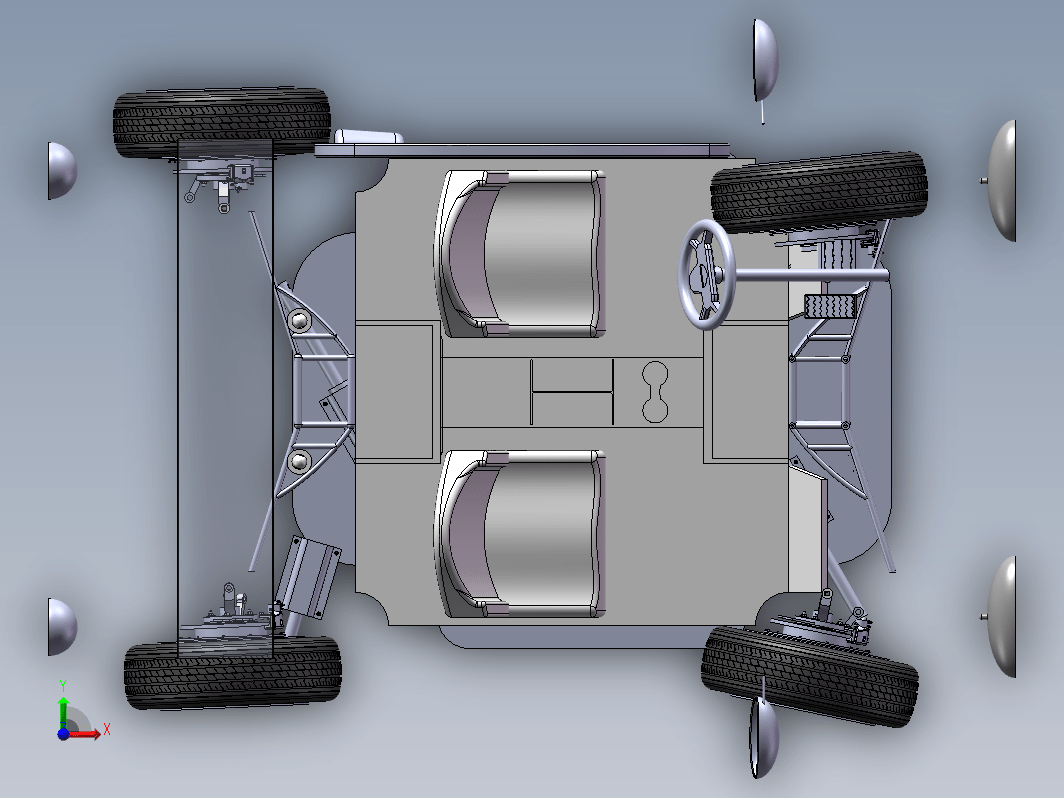 小型电动汽车轮毂电机及转向系统设计CAD+说明