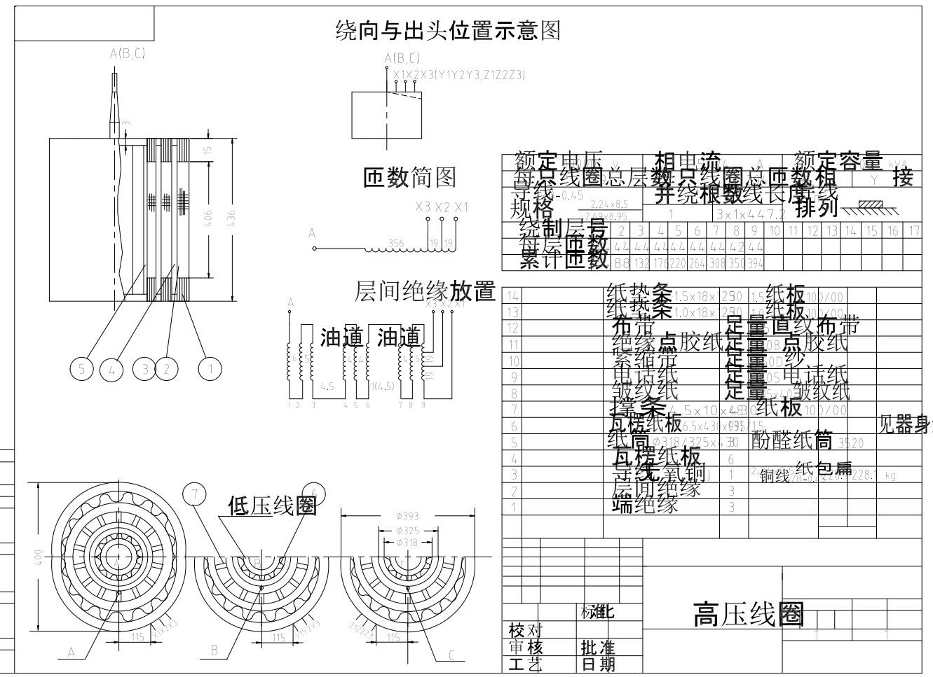 油浸式变压器1000KVA10KV CAD