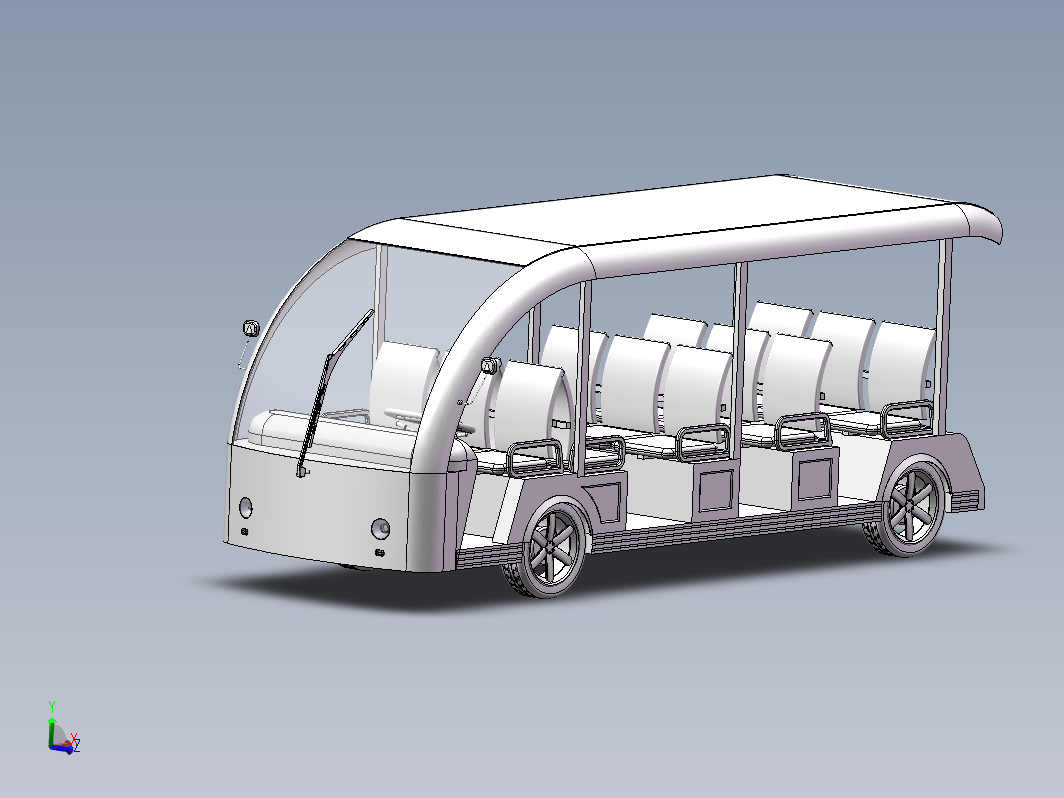 四轮电动校园摆渡车