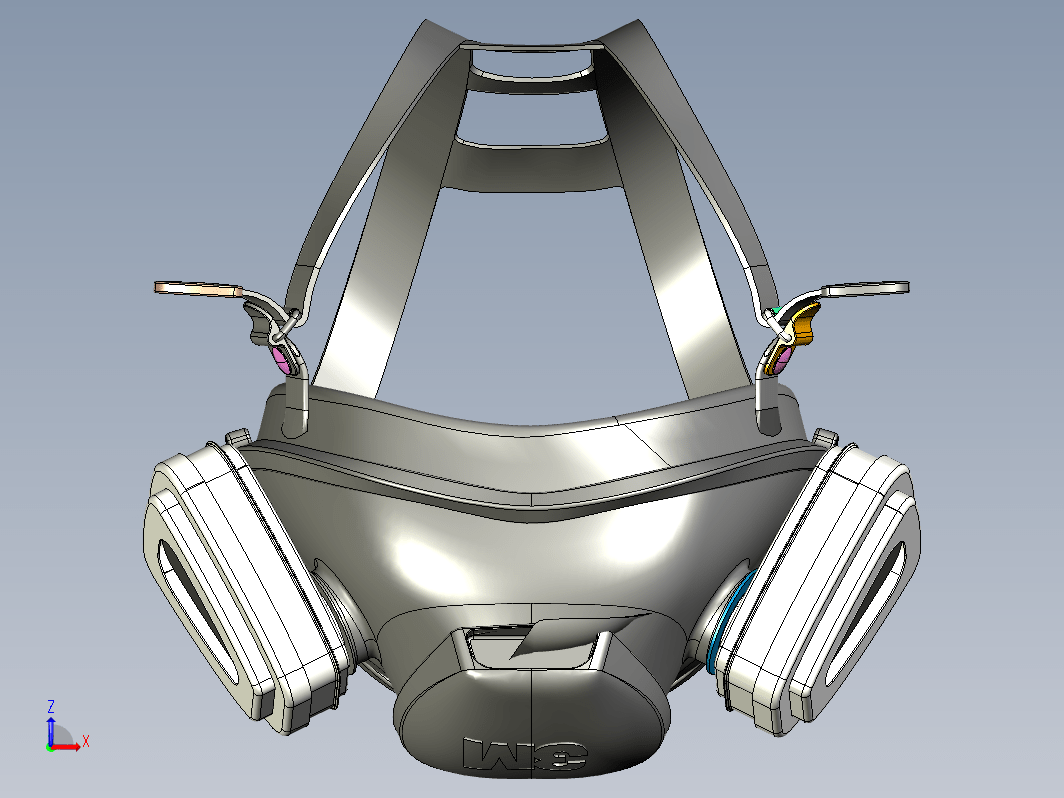 3M 6000 serie面罩模型