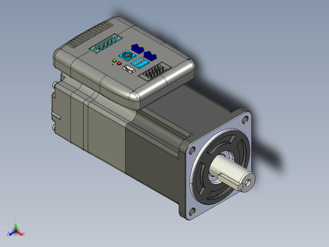 雷赛iSV2-CAN系列智能一体式伺服低压电机3D图纸