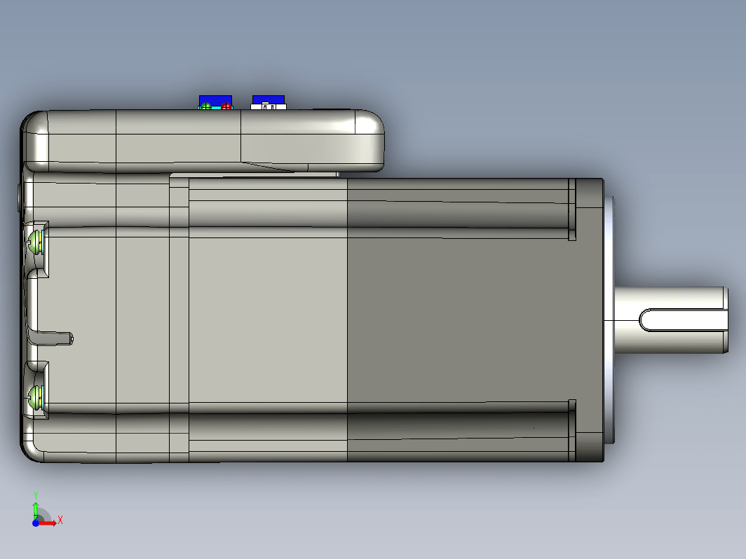 雷赛iSV2-CAN系列智能一体式伺服低压电机3D图纸