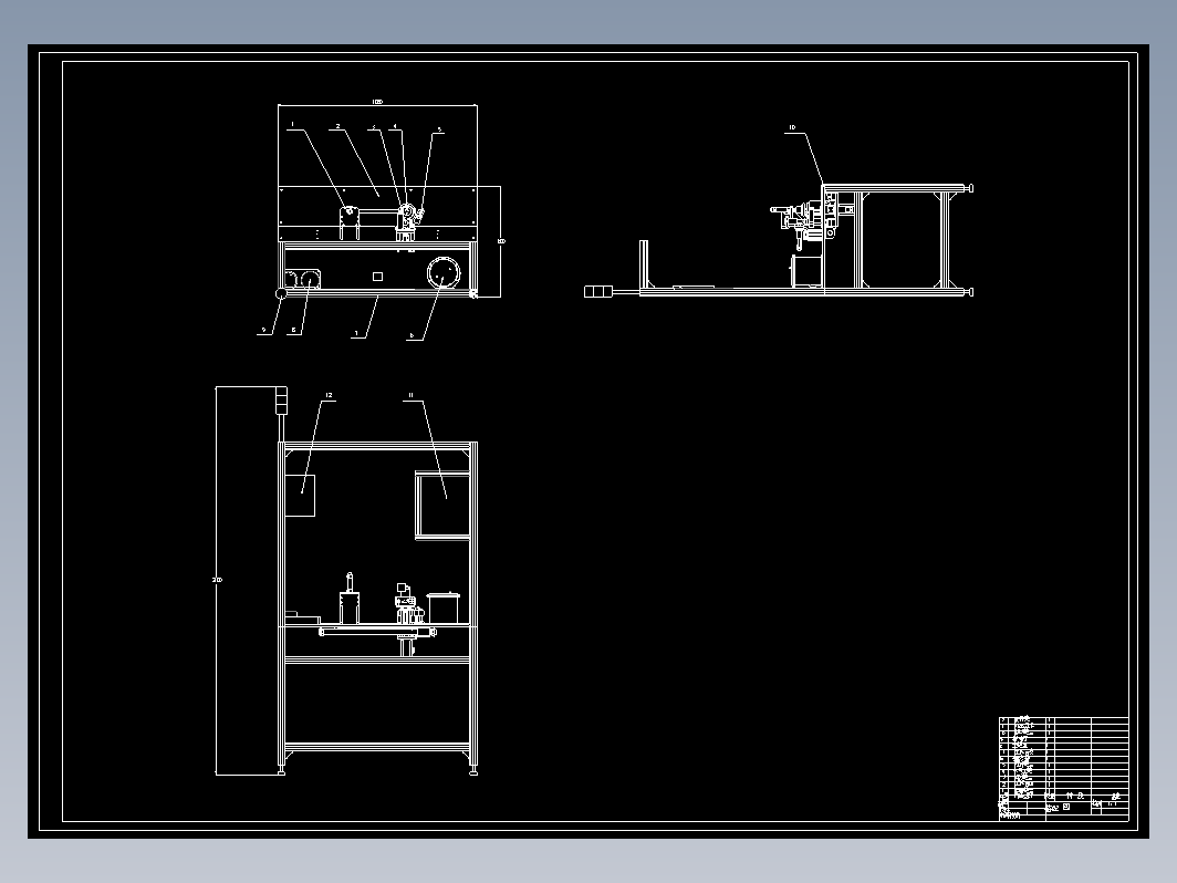 自动涂胶工作台设计，包括3D+2D+说明书