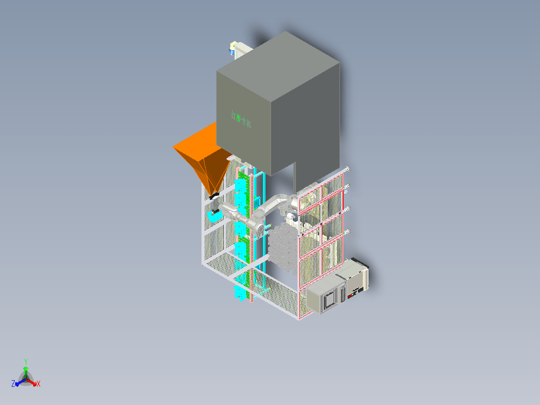 机器人自动化上下料缸体到打磨专机上，配套3D视觉系统