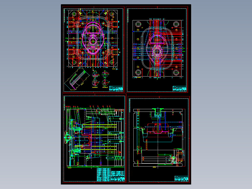 模具结构图—015-2两次顶出推块