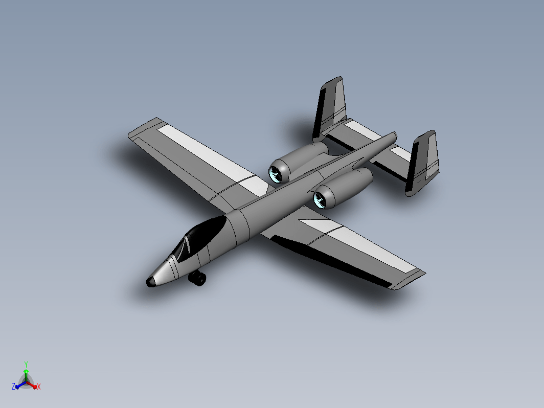 简易Thunderbolt II A-10攻击机