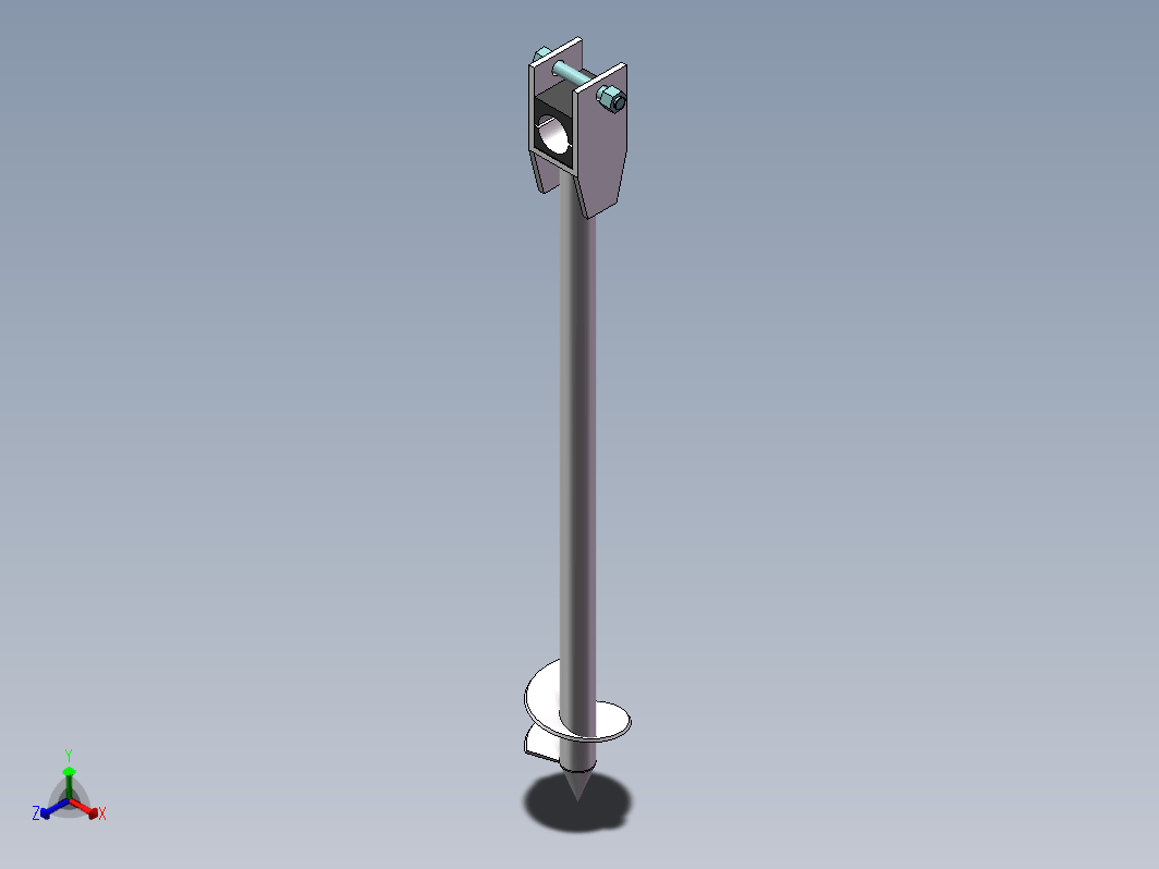 大型设备固定地锚三维SW2018带参