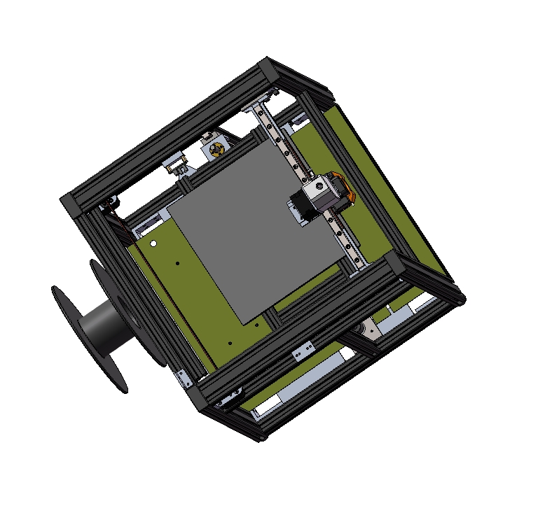 corexy 3d打印机三维SW2016带参