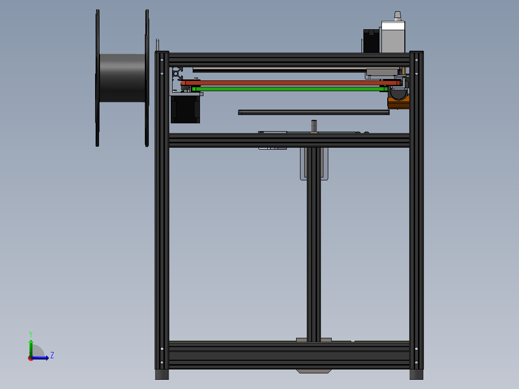 corexy 3d打印机三维SW2016带参