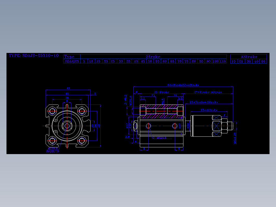 SDA气缸 83-SDAJ-25-SN