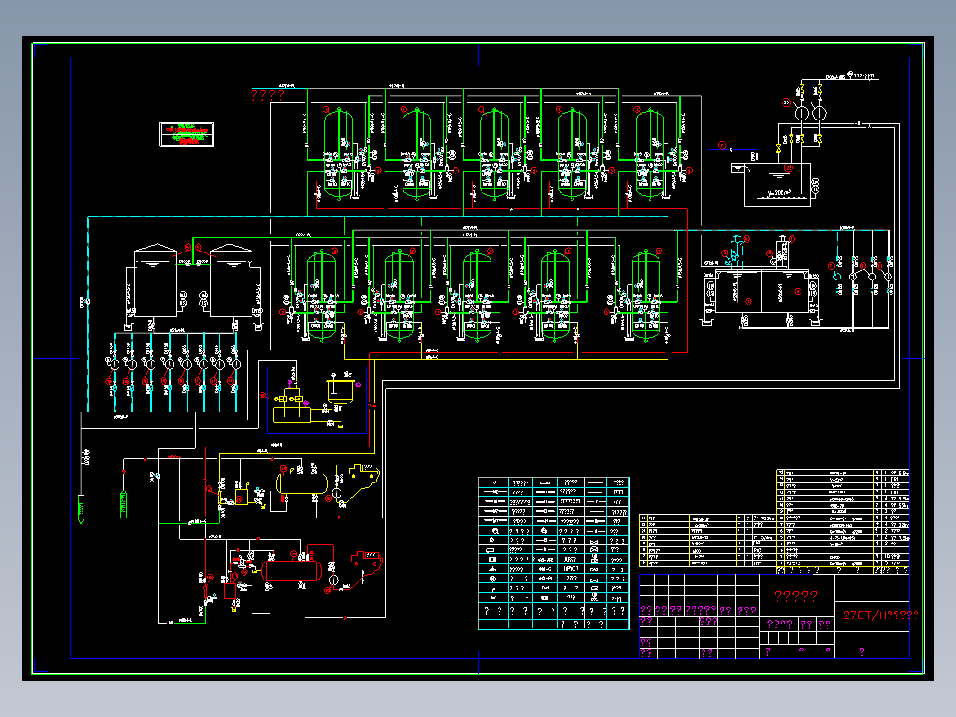 270吨（小时）脱盐水工艺图(cad)