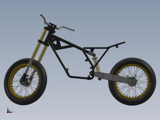 摩托车框架结构 Scrambler Motorcycle缩略图