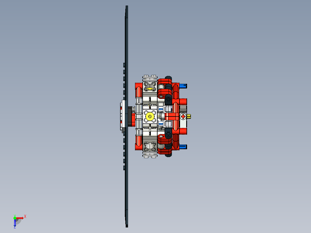 lego拼装8缸星型引擎演示机构