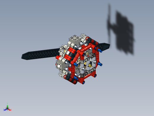 lego拼装8缸星型引擎演示机构缩略图