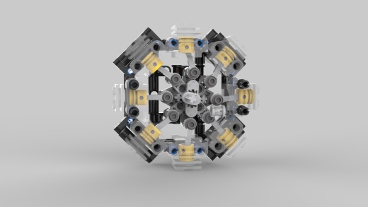 lego拼装8缸星型引擎演示机构缩略图