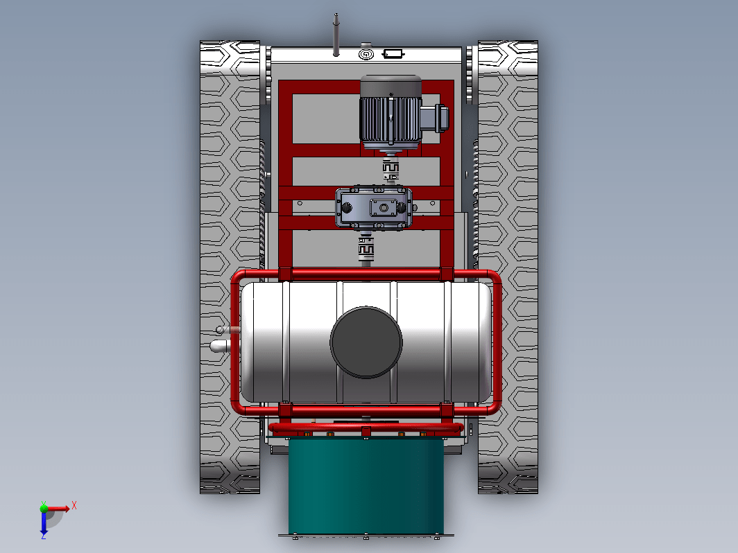 遥控果园喷药车三维SW2016带参+CAD+说明书